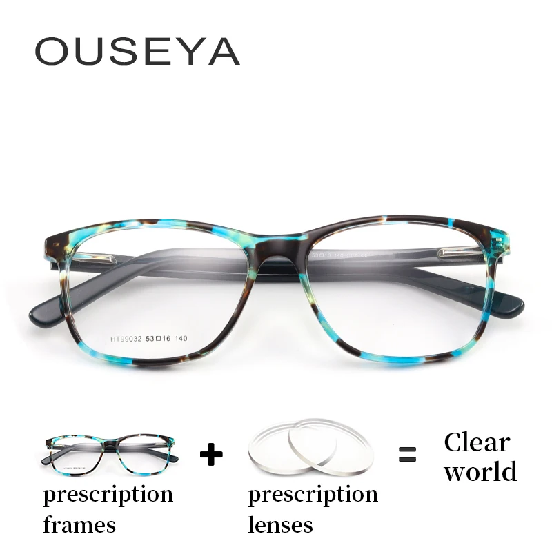 

Acetate Glasses Women Myopia Aspherical Progressive Photochromic Thin Presbyopic Transition Prescripion Glasses #HT99032