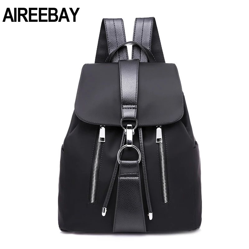 AIREEBAY Новый Модный женский рюкзак 2019 винтажный нейлоновый школьная сумка