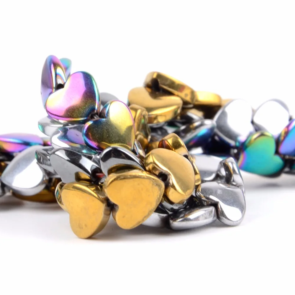 Wholesale 6*5mm Heart Shape Hematite Beads Diy Bracelet Necklace Jewellery Natural Stone For Making Jewelry Accessories | Украшения и