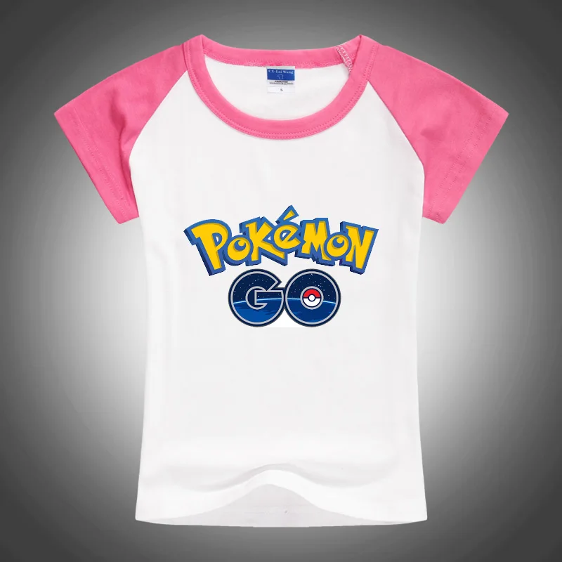 2016 Новый Аниме Мультфильм Покемон Пикачу Супер ПИЩУХА Дети Футболка С Коротким