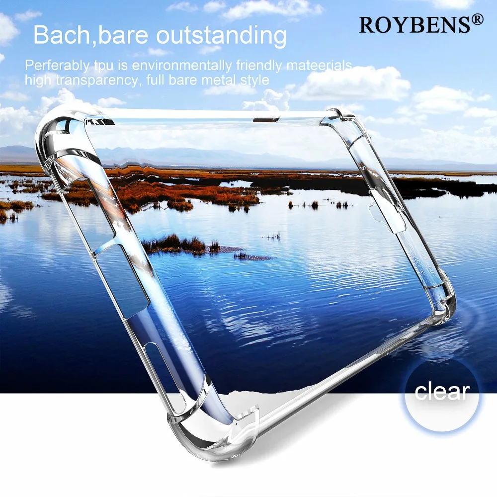 Roybens Anti-Knock Oneplus 3 Cases Original Transparent Clear Cover For 5 Silicone TPU Case One Plus 3T Soft Capa |