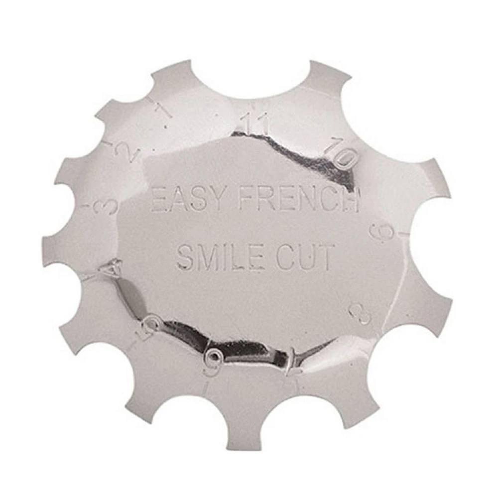 1 шт. новый металлический шаблон для ногтей кромка улыбка Резак Линия триммер