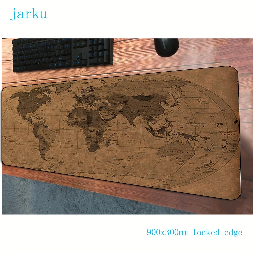 

900x300x2mm Map of the world pad mouse gaming mousepad gamer mouse mat Popular pads game computer padmouse laptop play mat