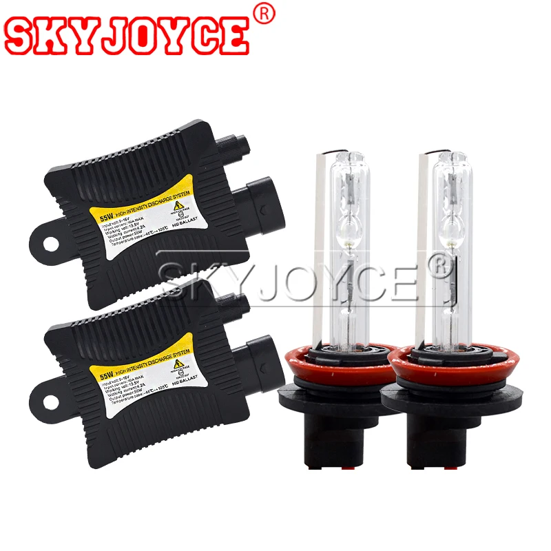 Комплект ксеноновых фар SKYJOYCE 55 Вт hid H11 6000K 12 В HID тонкий балласт H1 H7 H3 9005 9006 4300K 5000K