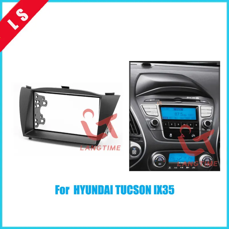 

Double Din Car Refitting Radio Fascia Trim Kit for 2010 HYUNDAI TUCSON IX35 2DIN,Install Frame DVD panel Stereo Interface 2 din