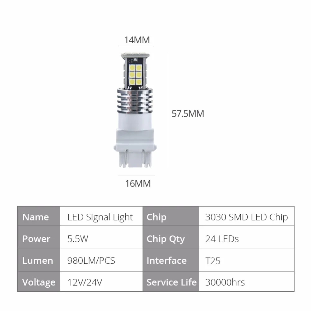 2 шт. T15 W16W 921 912 светодиодный указатель поворота 1200Lm 3030 SMD светильник CANBUS для салона
