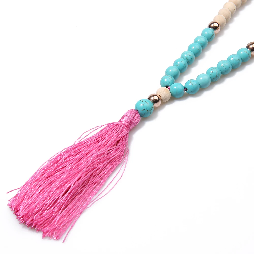 Ожерелье из полудрагоценных камней с кисточками|stone bead necklace|necklace womenbead necklace |