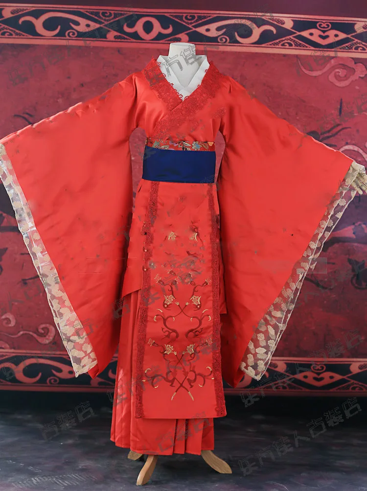 Новый дизайн 2014 яркий женский костюм с длинным хвостом Hanfu великие стреристы