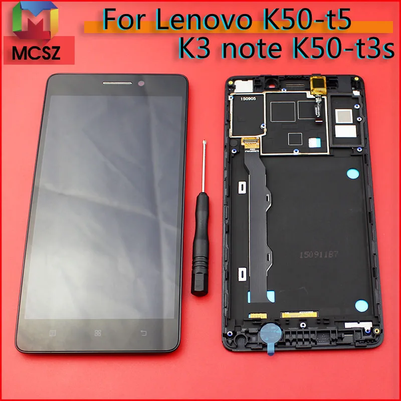 Дисплей с тачскрином MCSZ для Lenovo K3/ K50 t3s/ t5/ K50a40 рамкой/ без рамки|lcd display touch screen|display