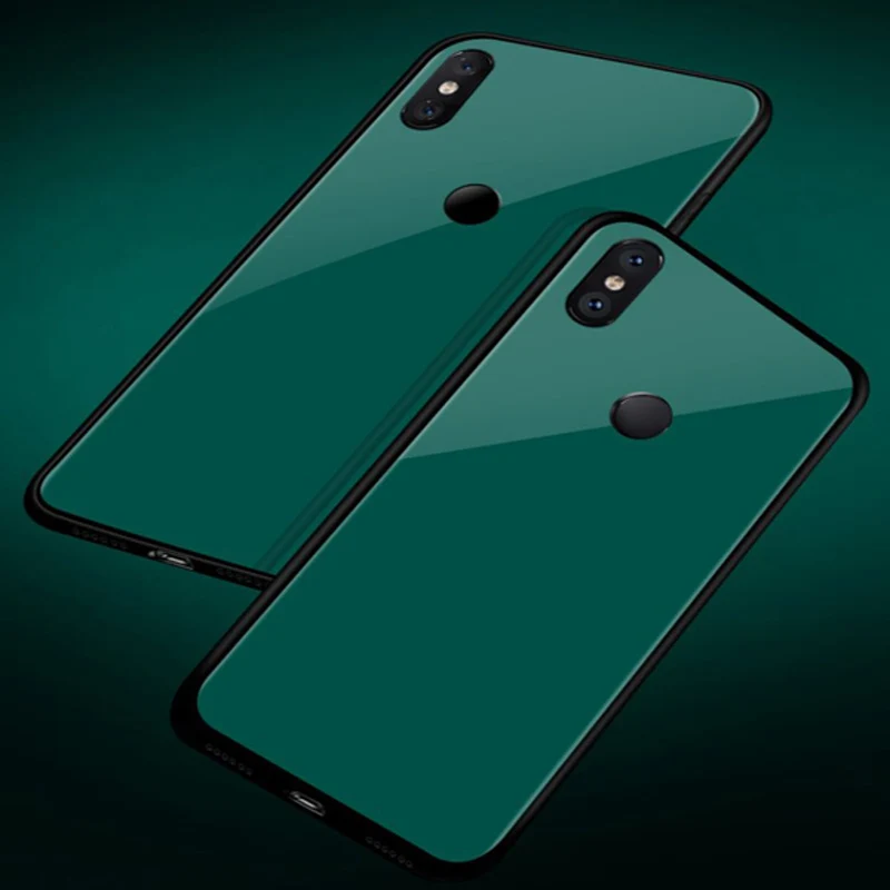 Для Xiaomi mi x 3 чехол зеленый черный синий градиентный цвет Закаленное стекло Крышка для Xiaomi mi x 3 mi x3 противоударный стеклянный чехол