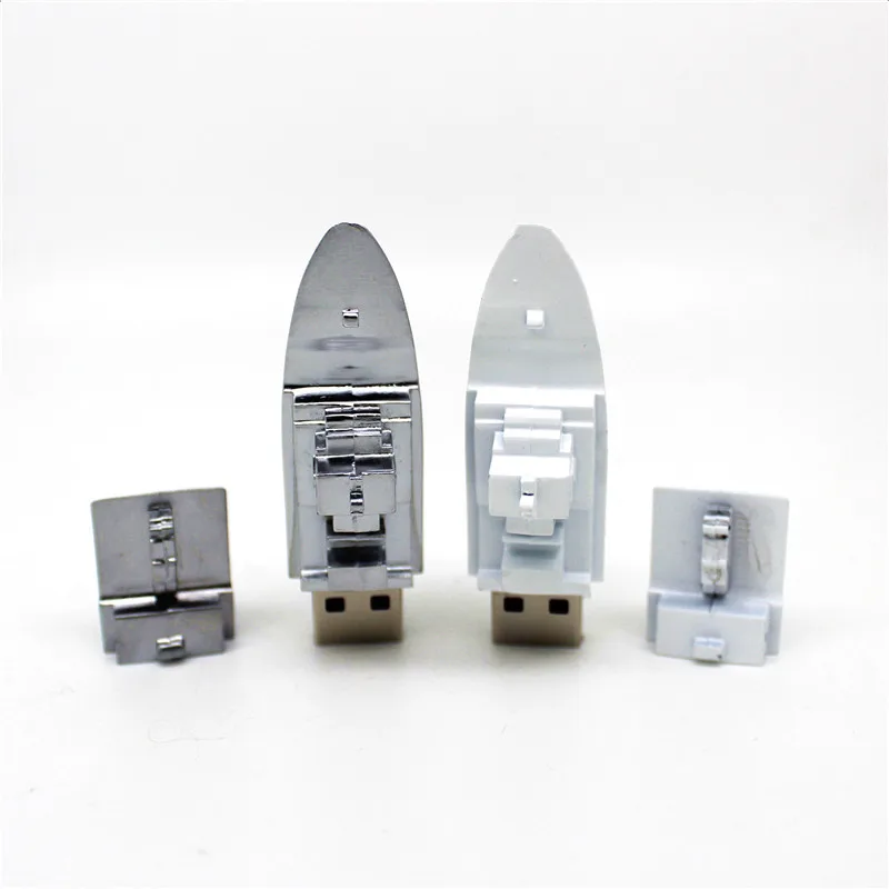 Металлический USB флеш накопитель серебристого/белого цвета 4 ГБ 8 флешка карта