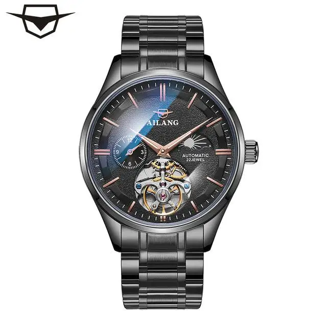 Автоматические часы AILANG механические часы для мужчин Tourbillon водонепроницаемые Роскошные брендовые Топ дропшиппинг Дата мужские часы - Цвет: 4