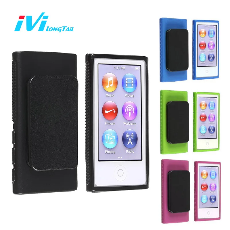 Зажим для ремня чехол iPod Nano 7 Чехол спортивный ТПУ Силиконовые мягкие чехлы Чехлы