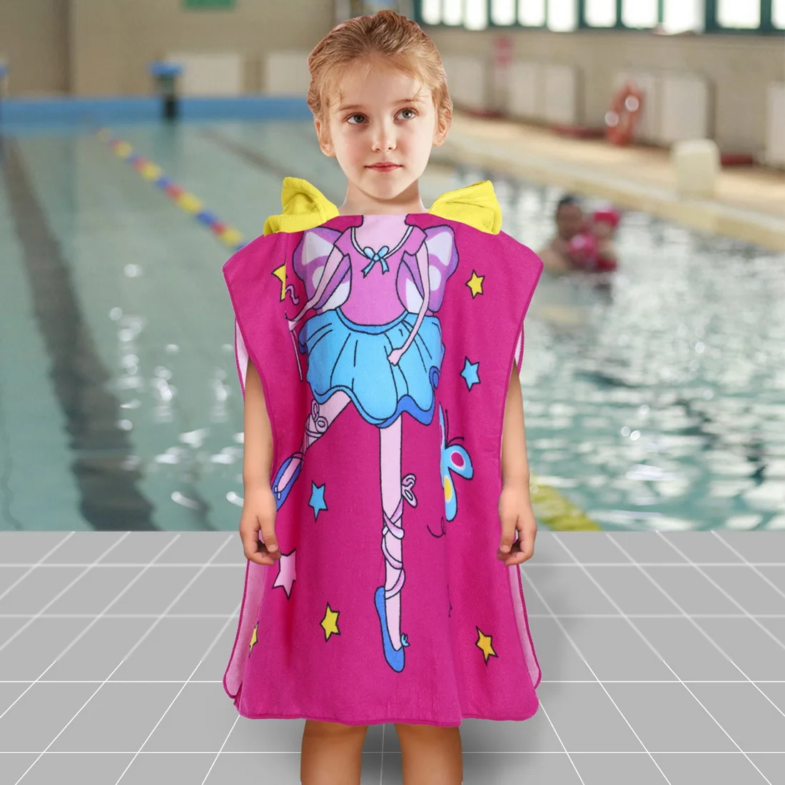 Children Kids Bathrobe Towels Baby Hooded Bath Poncho Robe Quick Dry Absorbent Microfiber Travel Sports Beach | Дом и сад