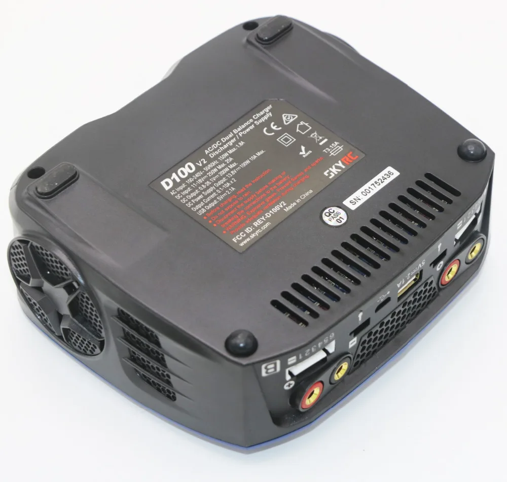 Skyrc D100 V2 Зарядное устройство двухканальный AC/DC LiPo 1-6s 2x100 Вт двойной с Bluetooth баланс зарядное устройство разряда для Lipo литий-ионный аккумулятор