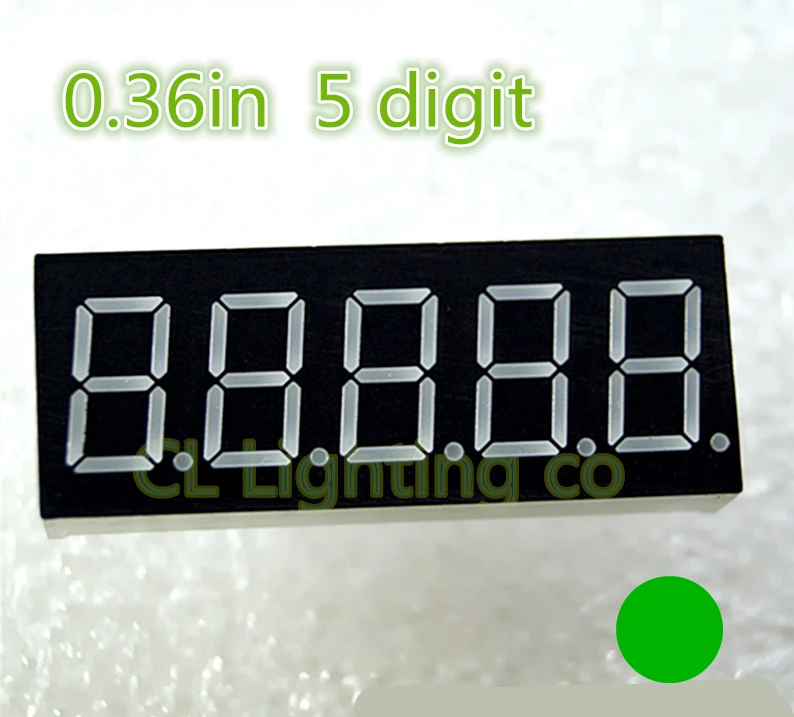 7-сегментный светодиодный дисплей 0 36 дюйма чисто зеленая трубка Nixie 5-битная