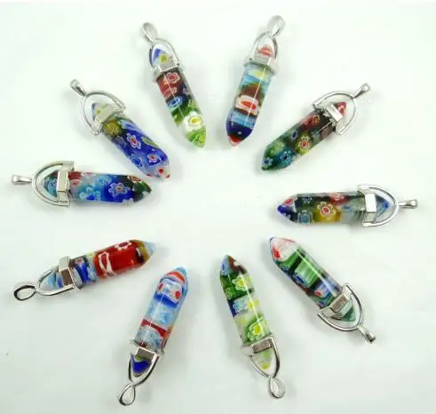 

Модные подвески в виде чакры Groothandel из кварцевого кристалла бирюзового плетения, 1 шт.