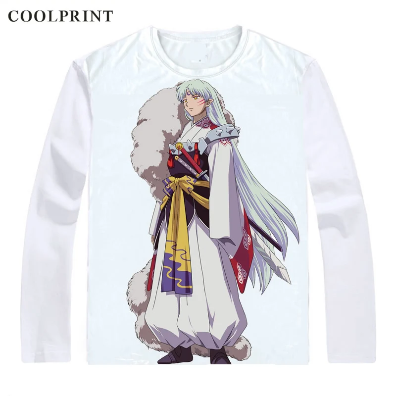 Sesshoumaru Sesshomaru Собаки Футболка с демоном Inuyasha феодальной сказка футболки на каждый