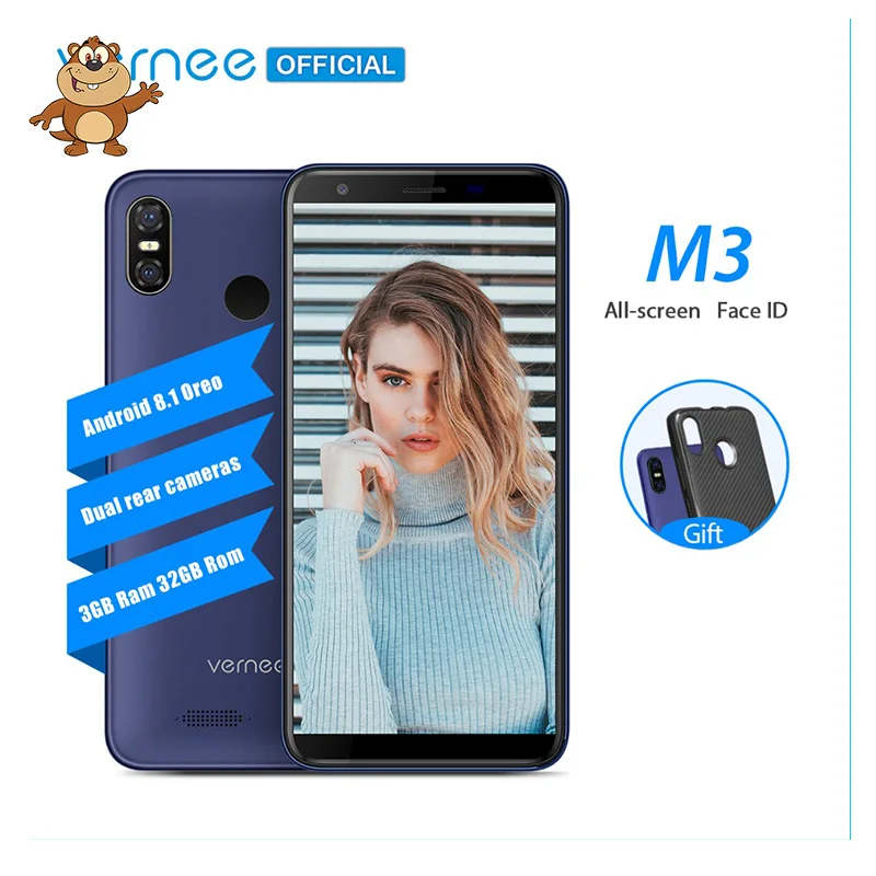 Vernee M3 5 ''полноэкранный смартфон 3 ГБ 32 четырехъядерный мобильный телефон Android
