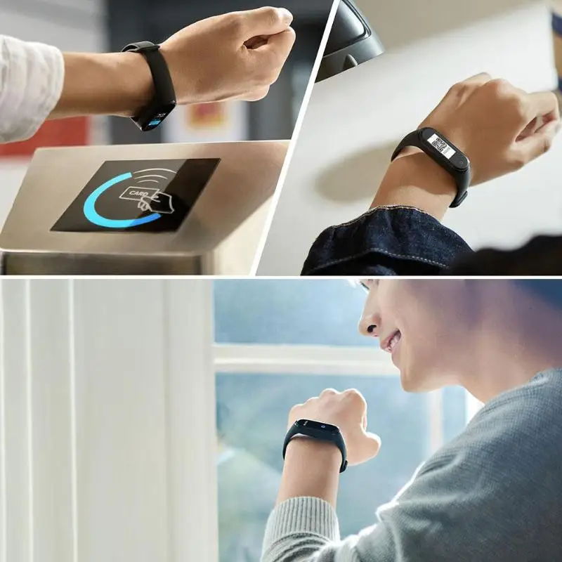 Новинка, Xiaomi mi-браслет 4 Smart mi Band 4, цветной экран, пульсометр, спортивный, фитнес, музыкальный, 135 мА/ч, 50 м, водонепроницаемый