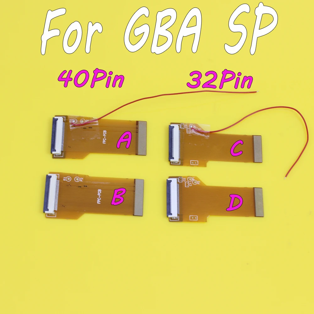 

20pcs DIY Modified Highlight Version SP LCD Ribbon Cable backlit Ribbon Cable adapter for GBA 40pins 32PIN AGS 101 Mod Kit