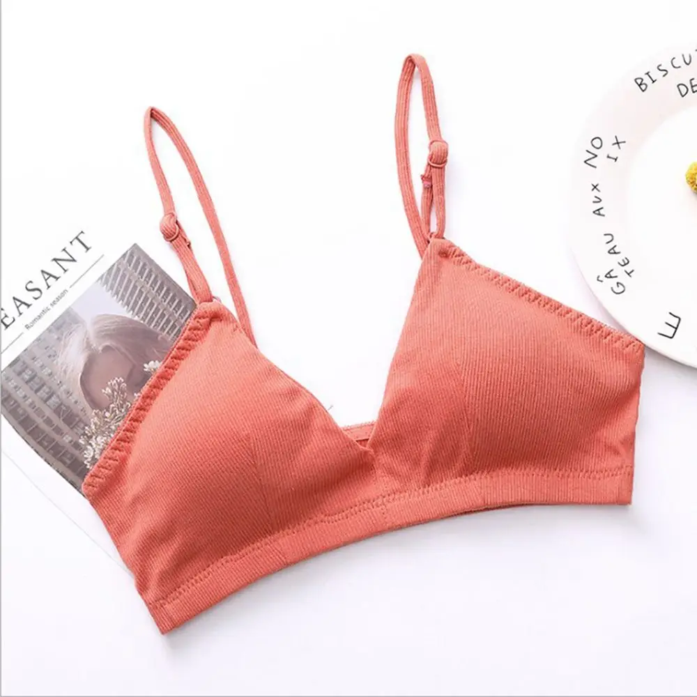 Лифчик карамельного цвета Женский треугольный лифчик без кольца 2019|Топы| |