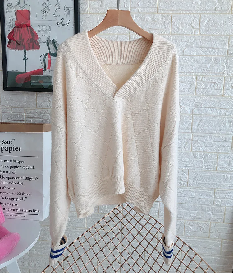 

Women Sweater2018 New Fashion High Quality Designer Women's Autumn Pullovers Knitting Shirt Double Side Wear Loose Female Top