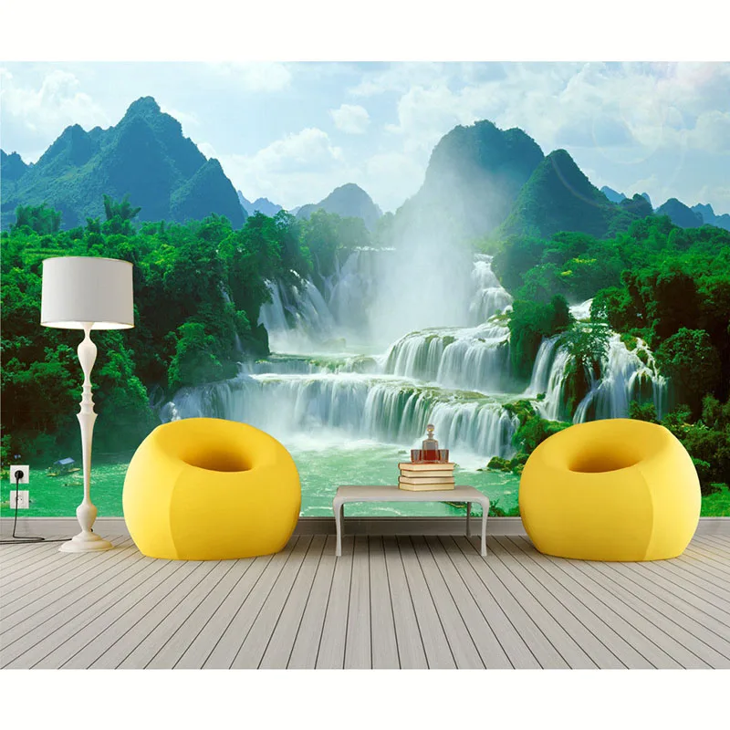 Водопад обои художественное украшение для гостиной ТВ Красивые Настенные