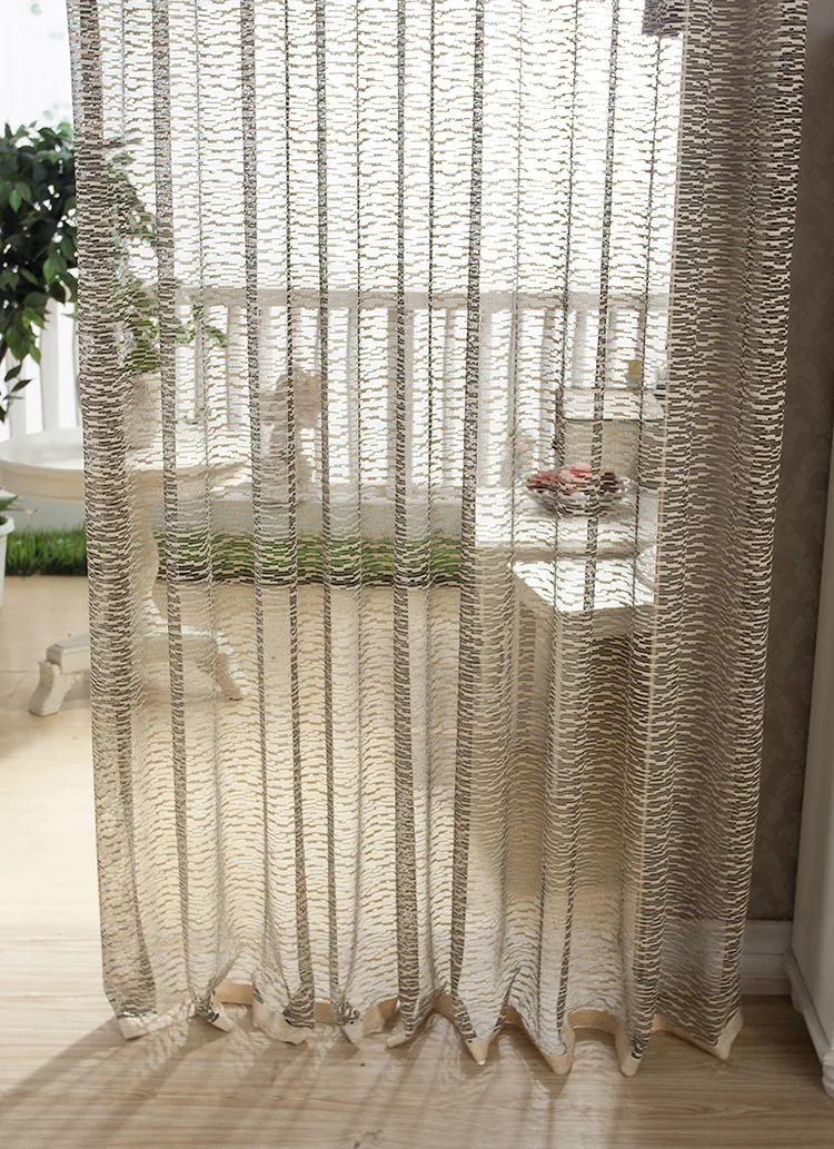 Занавес из жаккардовой ткани Slow Soul коричневого цвета элегантная сетчатая