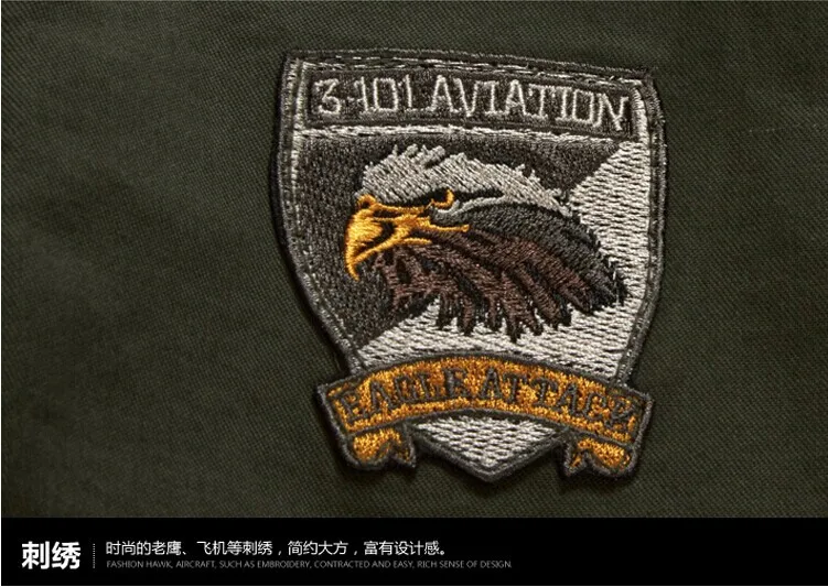101st Airborne дивизион Военный стиль куртки для мужчин Орел Вышивка пилот куртка США