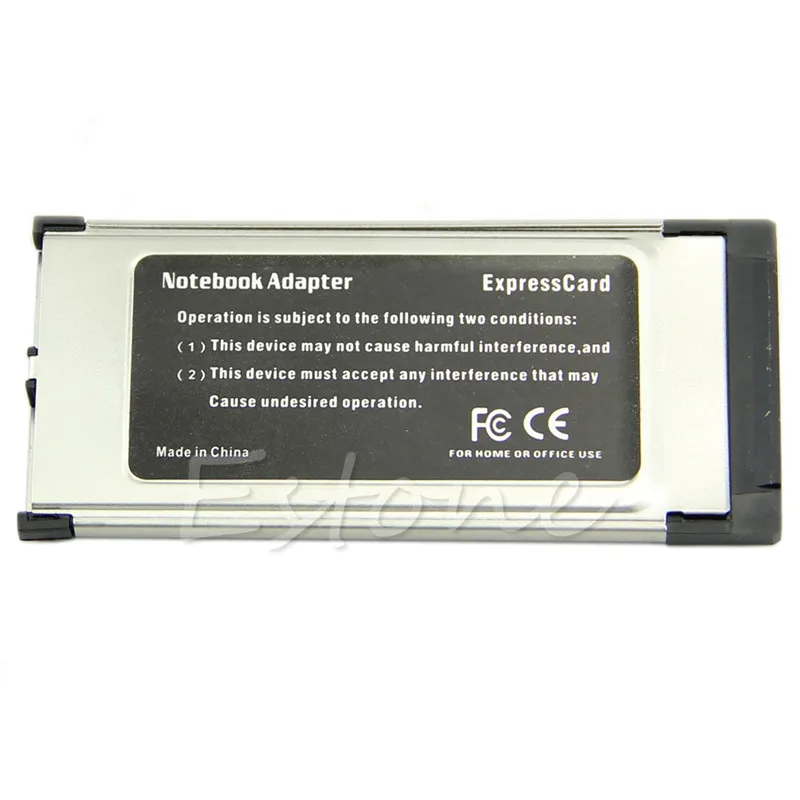 Серебряный высокоскоростной 480 Мбит/с 2 порта USB 3,0 ExpressCard 34 мм/54 мм скрытый адаптер с драйверами CD для ноутбука