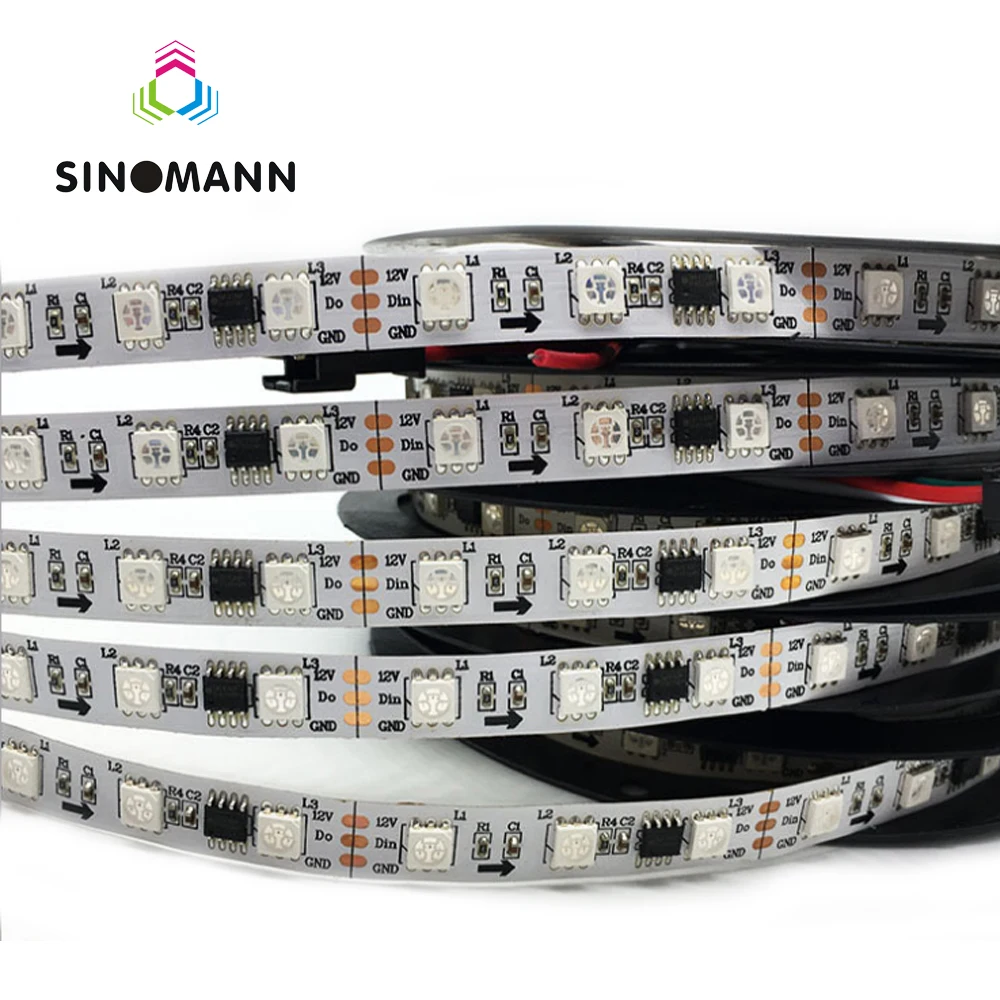 Светодиодная лента WS2811 5 м 12 В постоянного тока ультраяркая Высокоэффективная 5050