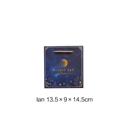 lan-13.5cm 1 шт. креативный бумажный подарочный пакет Звездное небо Созвездие подарочная упаковка ко дню рождения сумка для покупок kawaii - Цвет: lan-13.5cm