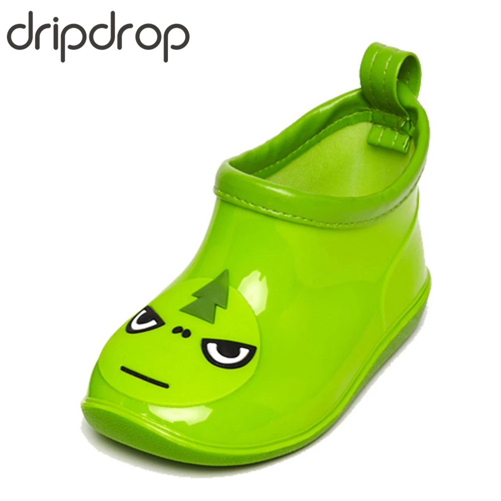 DRIPDROP Резиновые сапоги из ПВХ для Детей Водонепроницаемые короткие сапожки