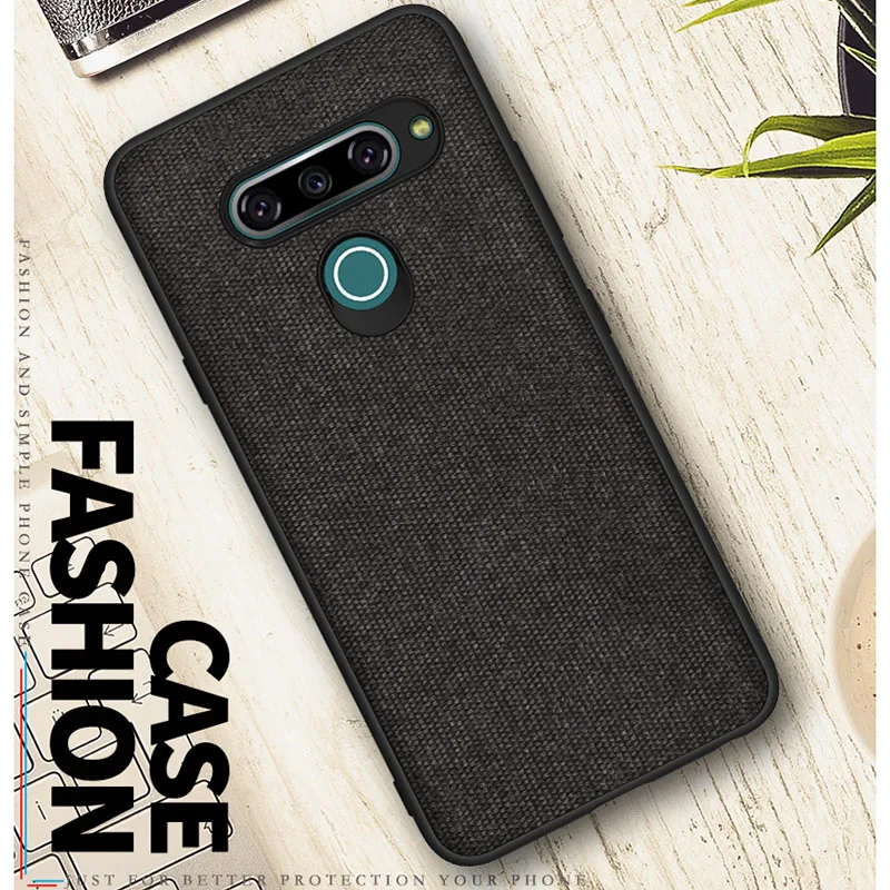 KEZiHOME Case for LG G6 G7 G8 G8s ThinQ Luxury Cloth Texture Soft TPU Silicone Cover For Stylo 5 K40 V40 Phone Coque |