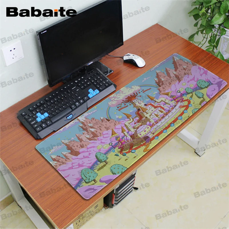 Lock Edge 40X90cm Babaite,, игровой коврик для мыши Adventure Time, розничная, маленький резиновый коврик для мыши,, большой коврик для мыши, коврик для клавиатуры - Цвет: Lock Edge 40X90cm