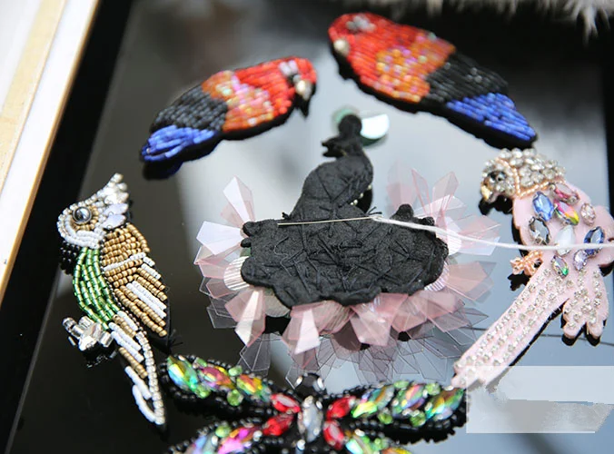 Nice Handmade rhinestone Patches peacock applique embroidery dragonfly sew on dress hat DIY beaded sequin cute parch | Дом и сад