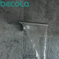 BECOLA Basin Faucet Spouts Water Outlet Shower Faucet Spouts Bathroom Faucet Accessories Wall type Waterfall faucet