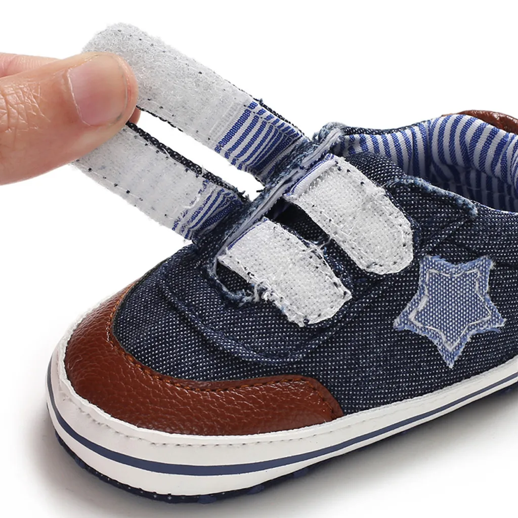 

Baby Booties Comfortable Infant Boys Soft Sole Canvas Star Prewalker Single Shoes Newborn Summer Boys Newborn Shoes
