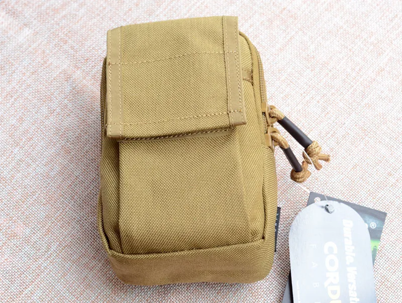 TAN Тактическая Сумка Molle EDC, сумка для гаджета, поясная сумка для 5," iPhone 6 Plus iPhone 7 Plus, смартфон - Цвет: TAN