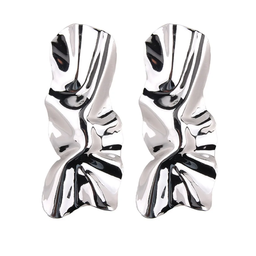 Новый преувеличены большой металлический себе серьги модные женские туфли Jewelry