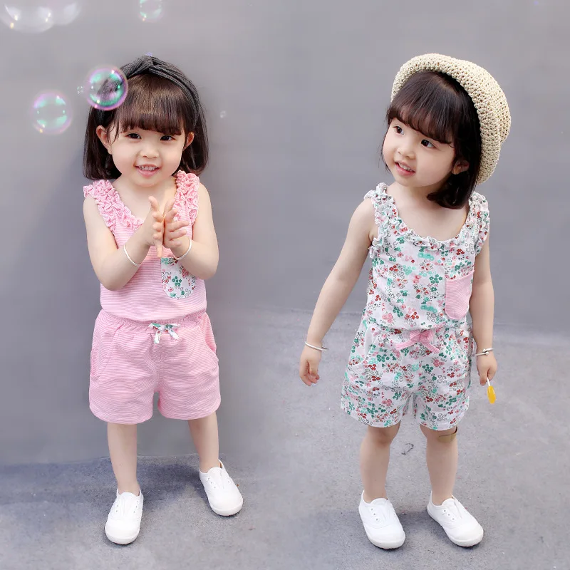 2018 Новая летняя футболка с единорогом и цветочным принтом для маленьких девочек