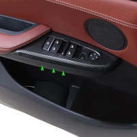 carbon fiber texture car window lift panel switch button frame cover trim for bmw x3 f25 x4 f26 2013 2014 2015 2016 2017