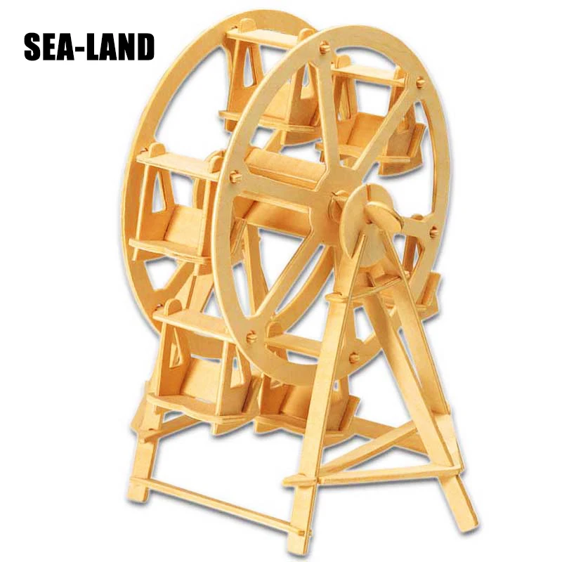 

Kids Toys 3D Wooden Puzzle Toys For Children Ferris Wheel Montessori Educationaly Construction Puzzles DIY Toy Gift For Kids