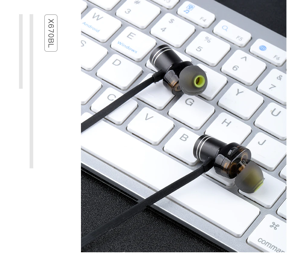 AWEI X670BL, двойной драйвер, беспроводные Bluetooth наушники, наушники с микрофоном, водонепроницаемые, супер бас наушники, стерео звук, гарнитура