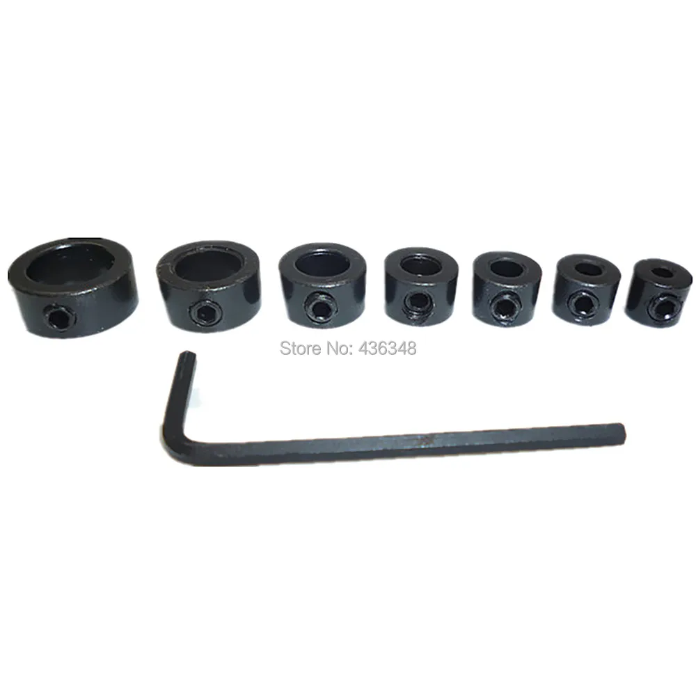 7 шт. деревообрабатывающий сверло глубина стоп воротники кольцо позиционер