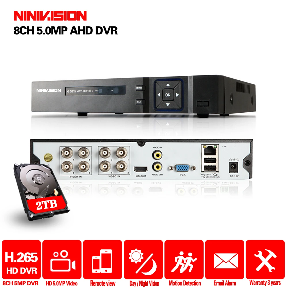 1080 P 4MP 5MP 5в1 AHD CVI TVI CVBS 4CH CCTV NVR DVR рекордер Поддержка обнаружения движения и 5 Режим