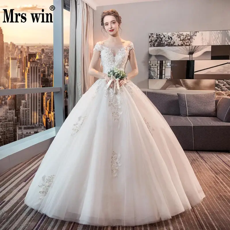 Vestido De Noiva 2020 Новинка Mrs Win свадебное элегантное бальное платье принцессы