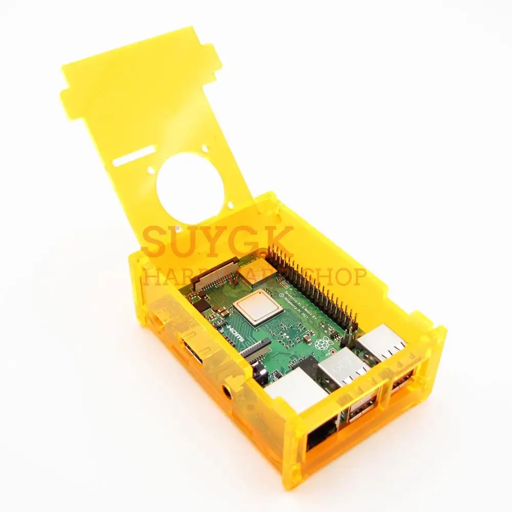Raspberry PI 3 Model B+ плюс синий прозрачный акриловый чехол Корпус коробка для Raspberry PI 2, PI3 Модель B, PI 3B - Цвет: Orange