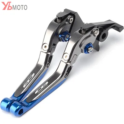 Мотоцикл CNC Складные Выдвижные тормозные рычаги сцепления для HONDA CB650R CB 650R аксессуары с лазерным логотипом - Color: Titanium-Blue